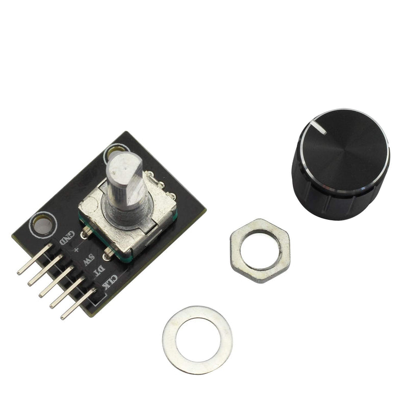  [AUSTRALIA] - Tegg 2 PCS KY-040 360 Degree Rotary Encoder Module Brick Sensor clickable Switch with Knob Cap for Arduino