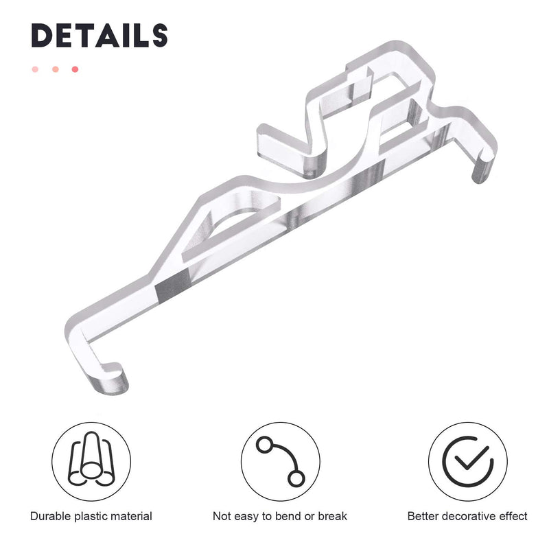  [AUSTRALIA] - Jetec Valance Clips 2.5 Inch Blind Valance Clips Hidden Window Valance Clips Clear Plastic Valance Retainer Clips for Home Window Blinds (12) 12