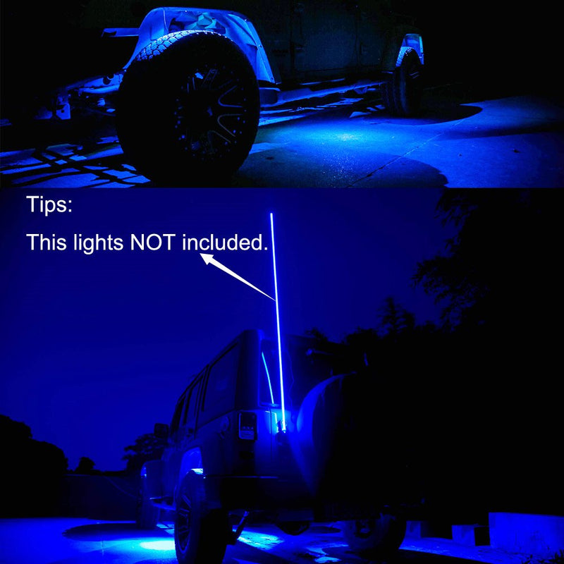 Amak 4 Pods LED Rock Light Kit for Jeep ATV SUV Offroad Car Truck Boat Underbody Glow Trail Rig Lamp Underglow LED Neon Lights Waterproof-Blue - LeoForward Australia