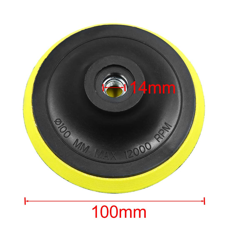  [AUSTRALIA] - X AUTOHAUX 4 Inch Car Automotive M14 Pad Backing Plate Hook Loop Polisher Buffing