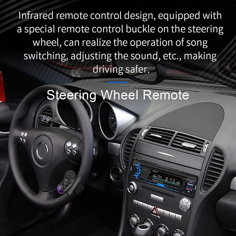  [AUSTRALIA] - Single Din Car Stereo with Voice Control, FM Radio System,Bluetooth Handfree Calling,Daul USB Fast Charging,Mp3 Player