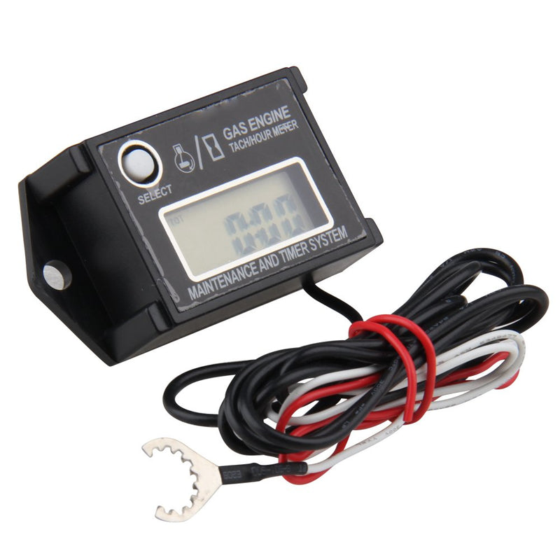  [AUSTRALIA] - Digital Tiny Tachometer Tach Hour Meter Job Timer RPM Counter for Snowmobile Skis Motor Bike Go Kart Lawn Mower