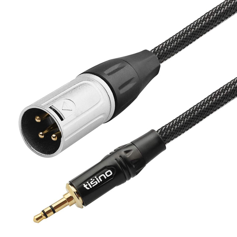  [AUSTRALIA] - TISINO 3.5mm to XLR Balanced Cable Adapter, Gold-Plated 1/8 inch Mini Jack Aux to XLR Male Mono Audio Cord for Cell Phone, Laptop, Speaker, Mixer - 1ft