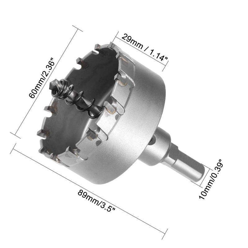 uxcell 60mm Carbide Hole Cutter, TCT Hole Saws for 2mm Stainless Steel Sheet Metal - LeoForward Australia