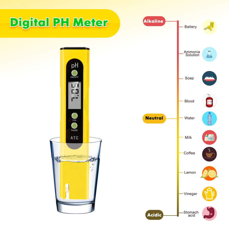 Digital pH Tester - High Accuracy pH Meter for Drinking Water Aquarium and Hydroponics - LeoForward Australia