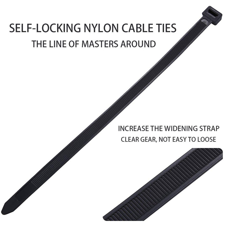  [AUSTRALIA] - 60 Piece Multi-Purpose Ultra Heavy Duty UV Cable Ties,11.8 Inch Width 0.51 Inch, 250 lbs Tensile Strength,Black