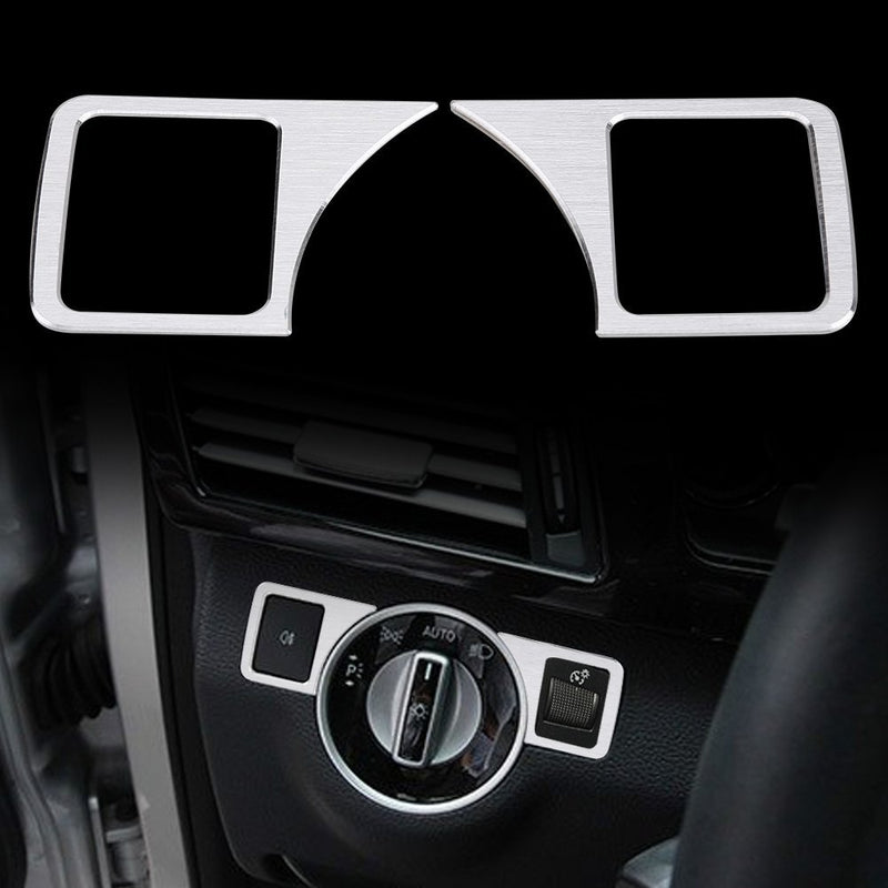 Car Interior Accessories Decoration Cover Trim, Keenso Car Headlight Switch Button Trim Cover for Mercedes Benz A B C E GLK GL ML Class W176 W246 W204 (High match) High match - LeoForward Australia