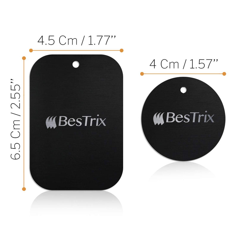  [AUSTRALIA] - Bestrix Metal Plate for Magnetic Mount with 3M Adhesive (Set of 4) Extra Thin