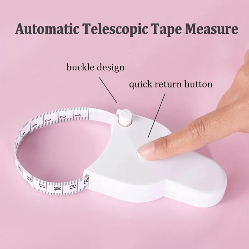  [AUSTRALIA] - Alnorte 2PCS Automatic Telescopic Tape Measure, 60inch Retractable Tape Measure Body Measuring Tape Self-Tightening Body Measuring Ruler for Body Measurement