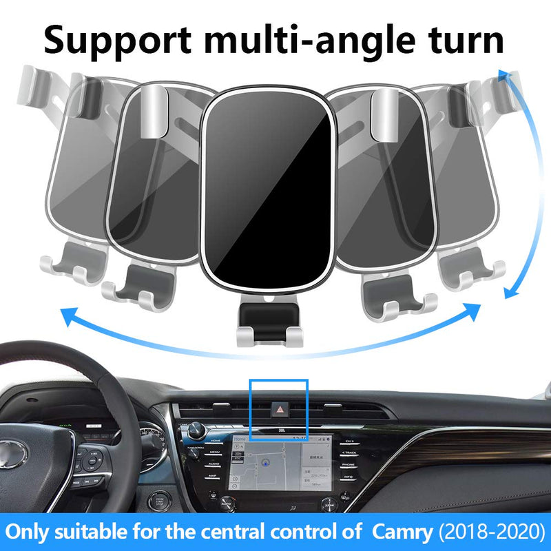  [AUSTRALIA] - musttrue LUNQIN Car Phone Holder for 2018-2020 Toyota Camry [Big Phones with Case Friendly] Auto Accessories Navigation Bracket Interior Decoration Mobile Cell Mirror Phone Mount