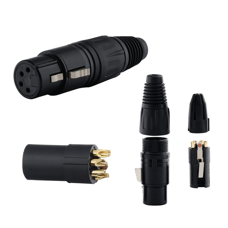  [AUSTRALIA] - WJSTN-046 XLR Female to 4.4 Balanced Audio Jack 4.4MM Adapter Cable 4.4MM Male to 4 Pin XLR Female 6 inches