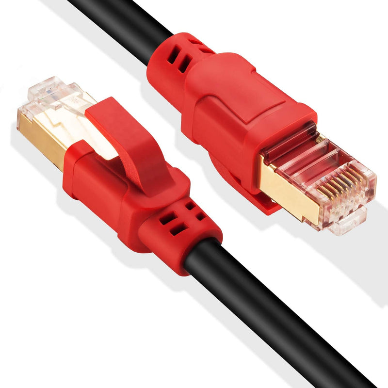  [AUSTRALIA] - Cat 8 Ethernet Cable 20 ft Hftywy Ethernet Cable Cat 8 Network Patch Cable 40Gbps 2000Mhz SSTP LAN Wires Cat 8 Ethernet High Speed Internet Cable Cord for Router, Modem, Gaming PS4, Xbox 20ft