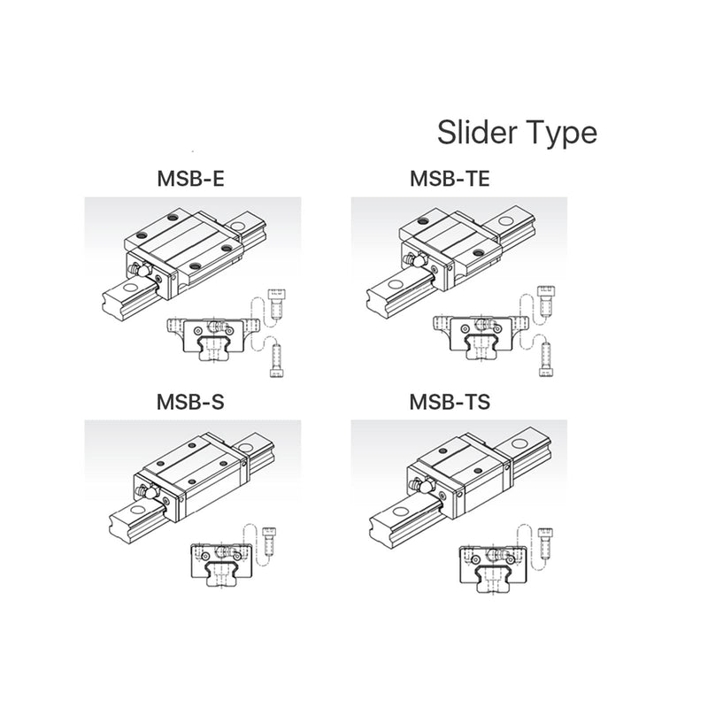 [AUSTRALIA] - Cloudray CO2 Laser Cutting Machine Universal Metal Parts PMI Linear Guideway Carriage MSB-15-S PMI MSB 1