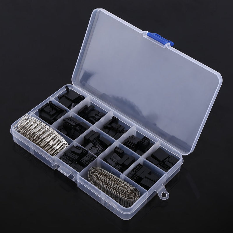  [AUSTRALIA] - 620pcs Connector Pin Housing Jumper Wire Cable Pin Header Connector Housing Kit Male Female Crimp Pins Adaptor Terminal