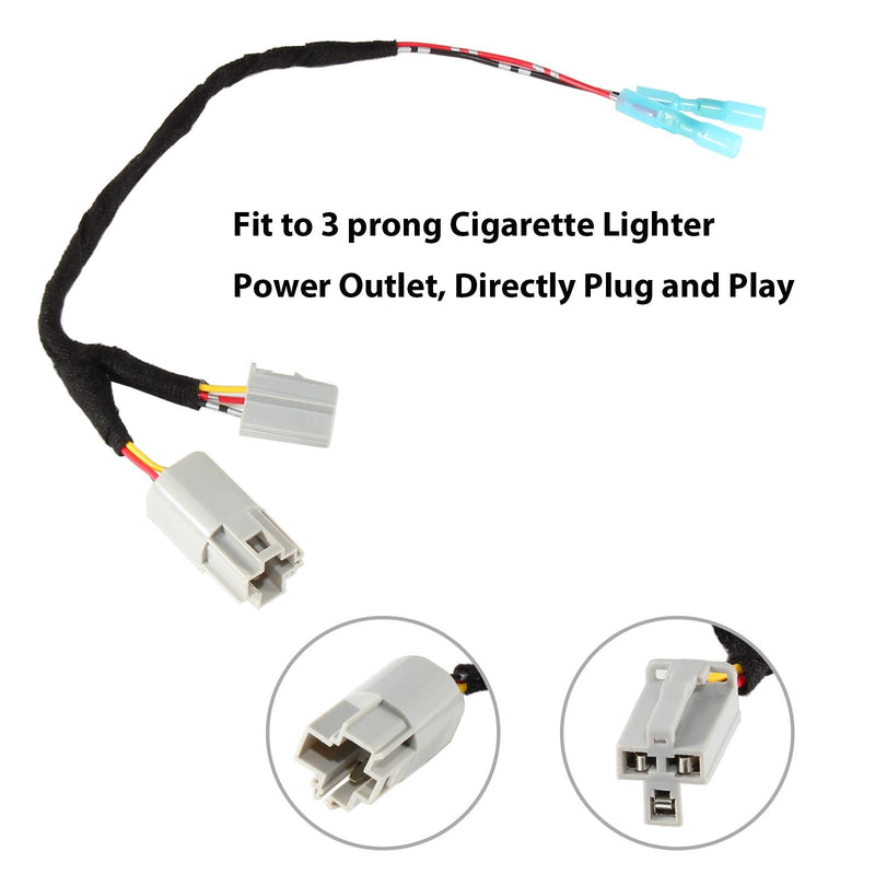  [AUSTRALIA] - RED WOLF 12V Power Outlet Adapter Compatible with 2000-2022 Chevy GMC Buick Cadillac Escalade Add Backup Camera Driving Detector Portable GPS 12V Power Supply Harness Socket