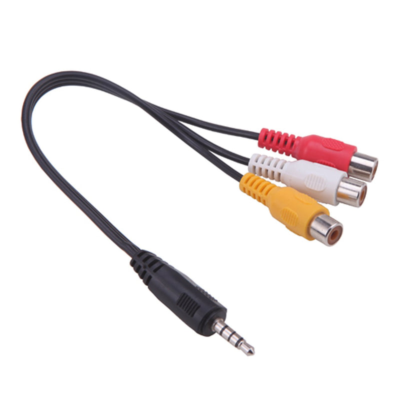 HDE 3.5 mm to Triple RCA Audio/Video AV Female Composite Stereo Splitter Cable Adapter M to Triple RCA F Splitter Cable - LeoForward Australia
