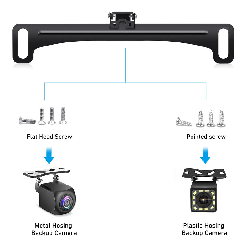  [AUSTRALIA] - GLK Universal Car Rear View Backup Camera License Plate Bracket, Only License Plate Mount Holder for Backup Camera, Dash Cam, Mirror Dash Camera, Not Include Backup Camera