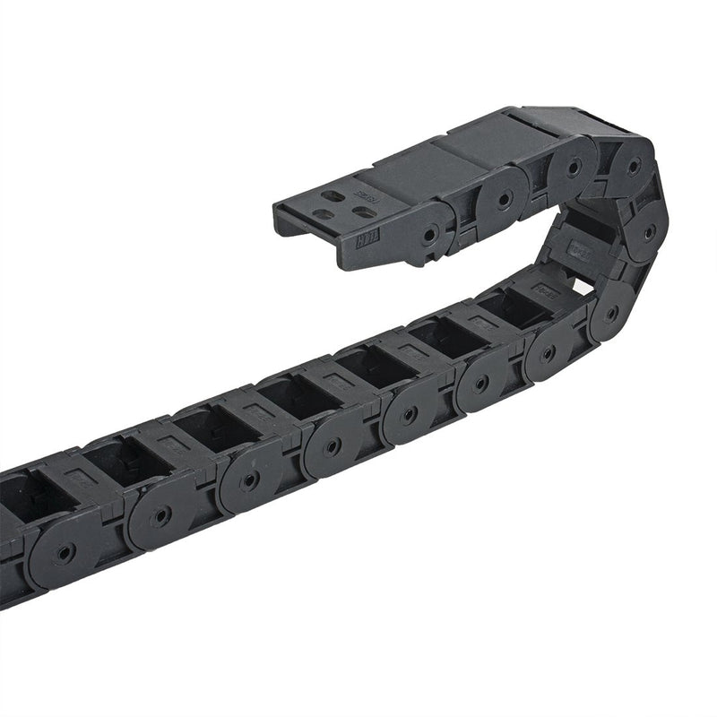  [AUSTRALIA] - uxcell R38 18mm x 25mm Plastic Semi Closed Cable Wire Carrier Drag Chain 1M Length Black