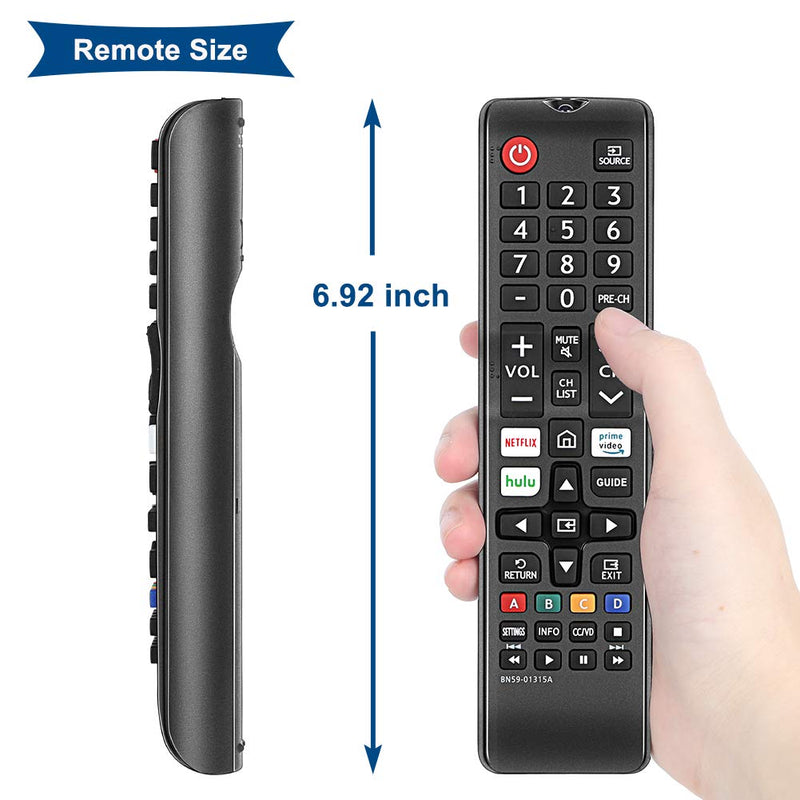 Gvirtue BN59-01315A BN59-01315D Replacement for Samsung Remote Control and Smart 4K Ultra UHD Curved Series 8/7/ 6 TV HDTV LED, UN 32/40/ 43/50/ 55/58/ 65/75 inch N/NU/RU Series 5300 6900 710D - LeoForward Australia