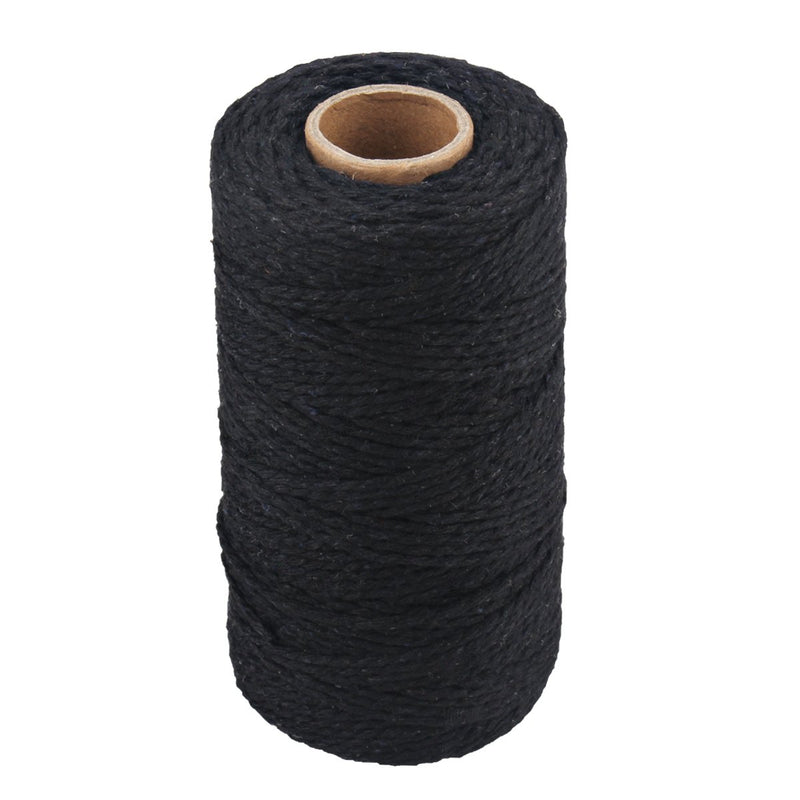  [AUSTRALIA] - 656 Feet Cotton Baker's Twine Spool 10 Ply,Crafts Twine String for DIY Crafts and Gift Wrapping (Black+White) Black+white