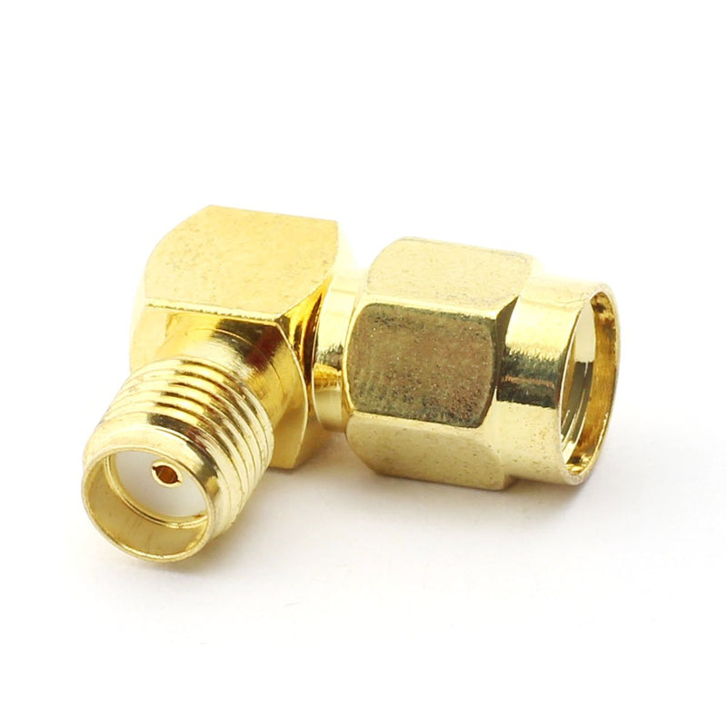  [AUSTRALIA] - Maxmoral 2PCS SMA Female to RP SMA Male Connector Right-Angle RF Coax Coaxial Adapter