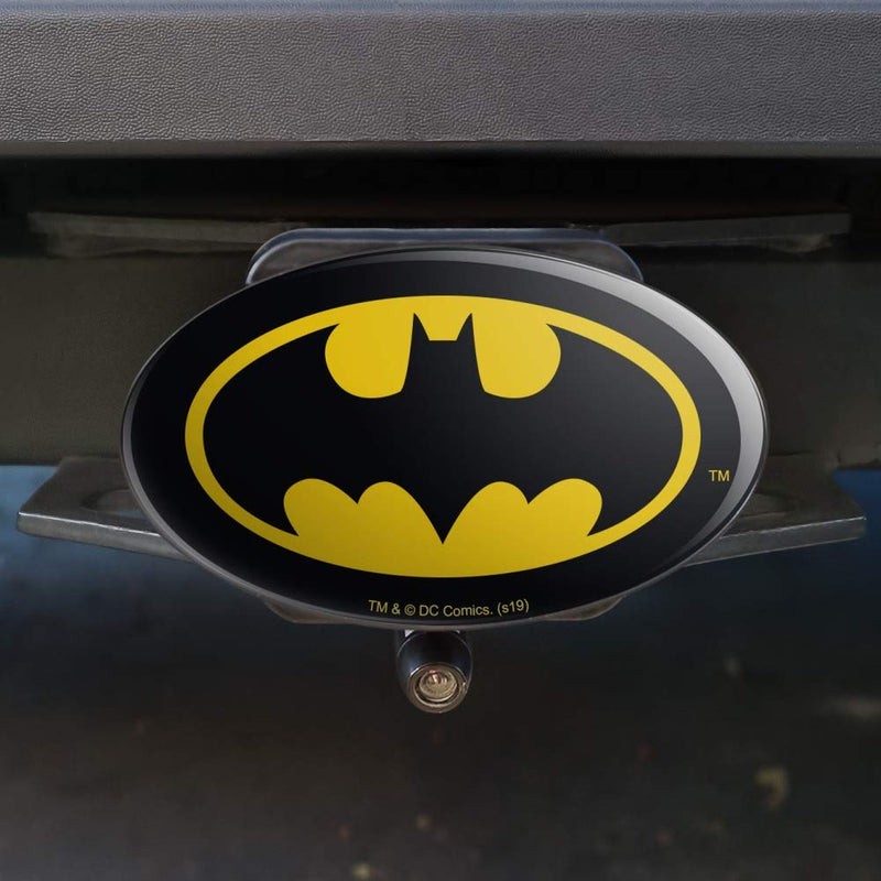  [AUSTRALIA] - Graphics and More Batman Classic Bat Shield Logo Oval Tow Trailer Hitch Cover Plug Insert 2 Inch Receivers