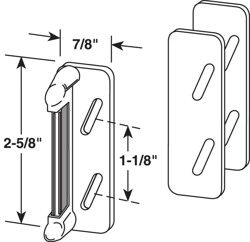  [AUSTRALIA] - Prime-Line Products K 5004 Prime-Line Resilient Spring Strike Plate, for Use with Rigid Interior Latch, Aluminum, Painted, Black