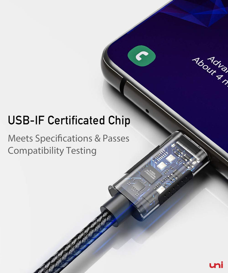  [AUSTRALIA] - USB C to USB C Cable 100W 10ft uni Long USB Type C 5A Fast Charging Nylon Braided Cord Compatible with MacBook Pro 2020/2019/2018, iPad Pro 2020, Dell XPS 15/13 and More