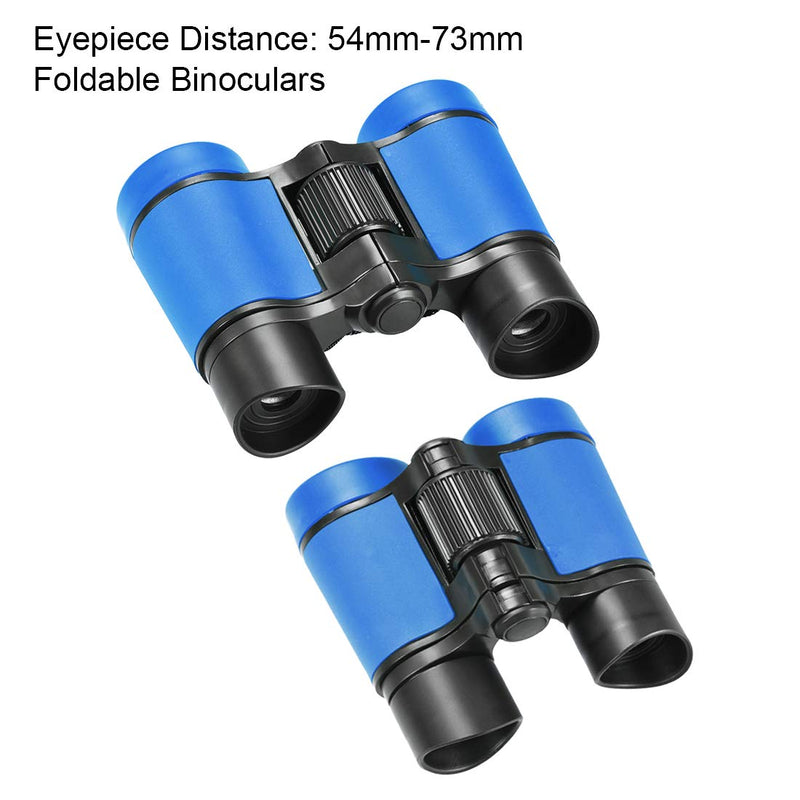  [AUSTRALIA] - uxcell Binoculars 4X30 Compact Foldable Binoculars Shock Proof Sky Blue with Neck Strap for Bird Watching Hiking Camping