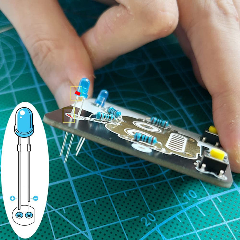  [AUSTRALIA] - Treedix Soldering Practice Projects DIY Electronics Kits Circuit Board Training Board with Battery for Beginners, Students and DIY Enthusiasts