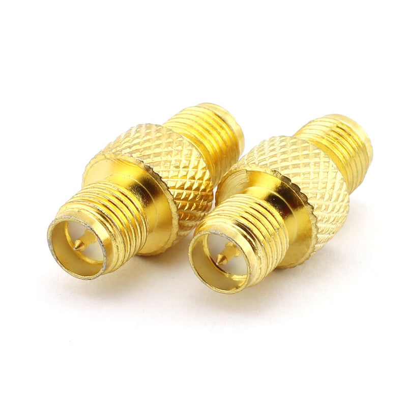  [AUSTRALIA] - Maxmoral 2PCS RP SMA Female to RP SMA Female Connector Barrel Type RF Coax Coaxial Adapter