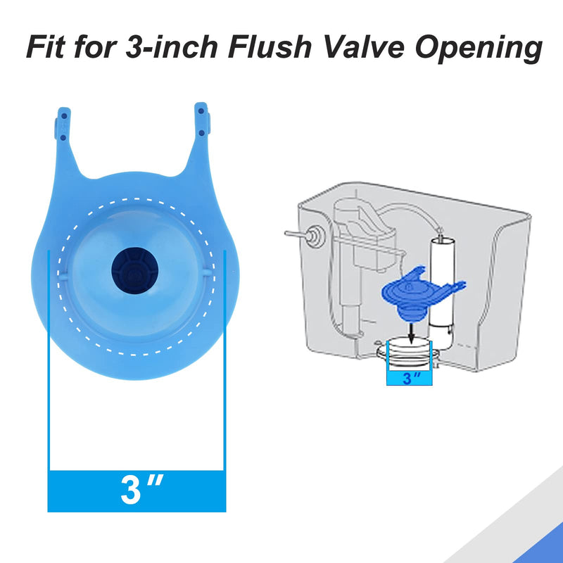  [AUSTRALIA] - 3 Inch Toilet Flapper Replacement, Compatible with Gerber Toilet Flapper 99-788, Toilet Bowl Stopper, 3 in. Rubber Toilet Flapper Replacement Kit, Water-Saving Toilet Flush Valve Seal, Blue 1 pack