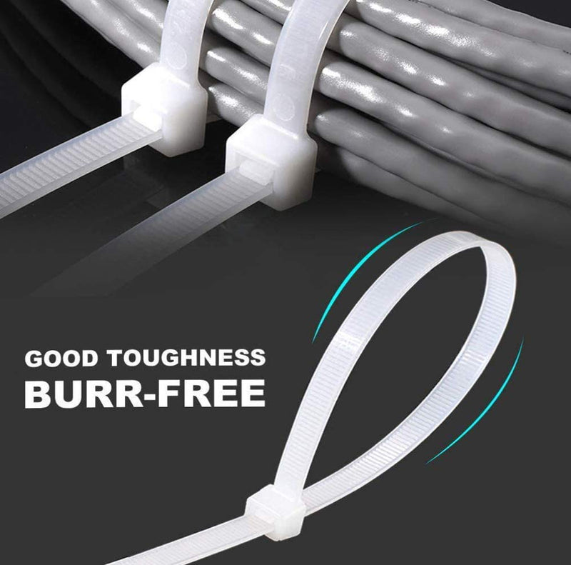  [AUSTRALIA] - Zip Ties 16 Inch 100 per pack with 70 Pounds Tensile Strength Heavy duty cable ties White Self-Locking Nylon Wire Ties 16inch white