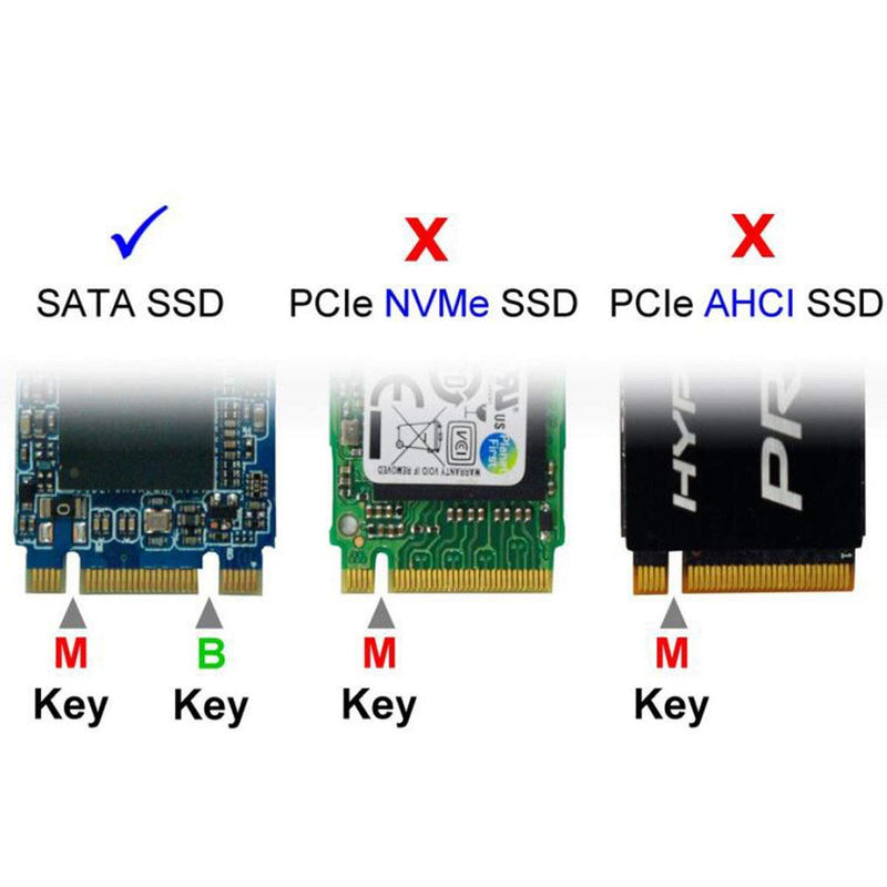 Cablecc Combo M.2 NGFF B-Key & mSATA SSD to SATA 3.0 Adapter Converter Case Enclosure with Switch - LeoForward Australia