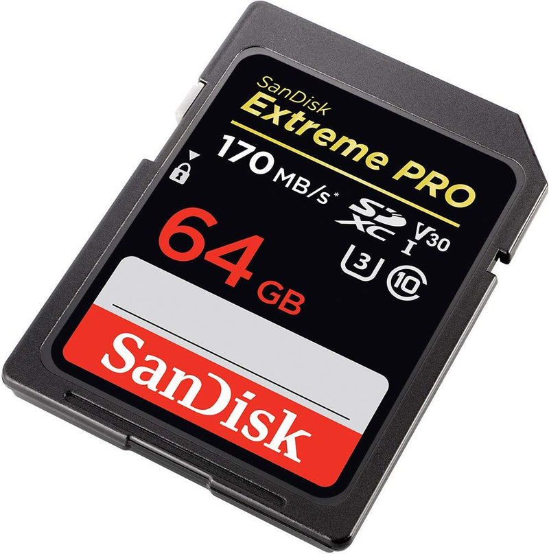  [AUSTRALIA] - SanDisk 64GB SDXC SD Extreme Pro Memory Card Bundle Works with Canon EOS Rebel T5, T5i, T6, T6i, T7, T7i Digital DSLR Camera 4K V30 (SDSDXXY-064G-GN4IN) Plus 1 Everything But Stromboli (TM) 3.0 Reader