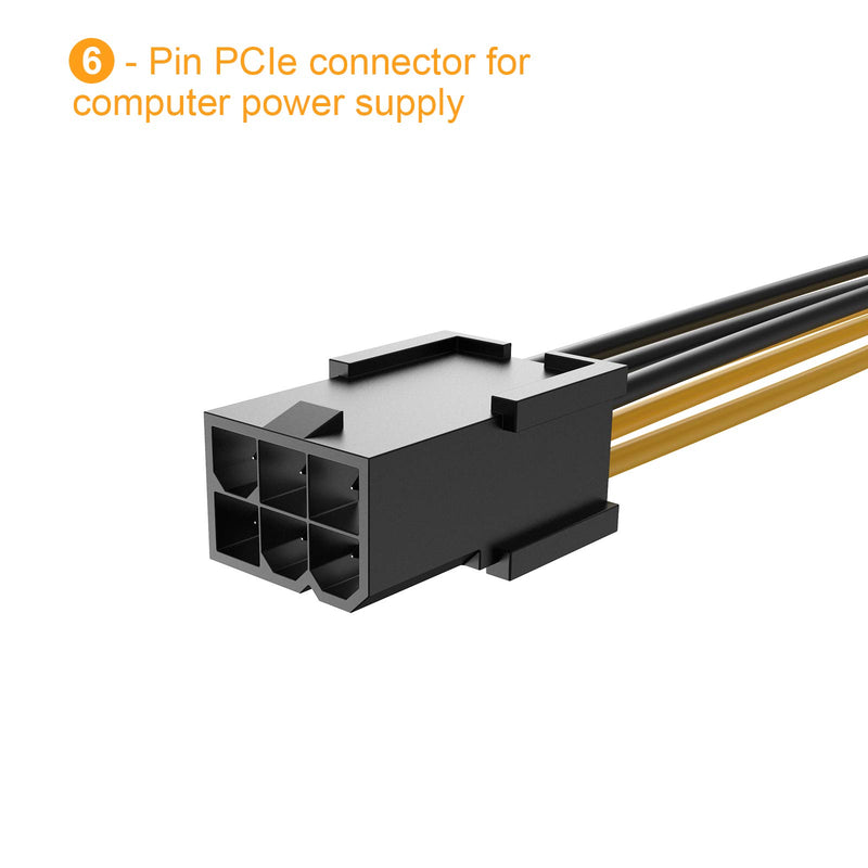 6 Pin to 8 Pin Pcie Adapter Cable, CableCreation 2-Pack 6-pin to 8-pin PCIe Express Power Adapter Cable, 4 Inches / 10CM - LeoForward Australia