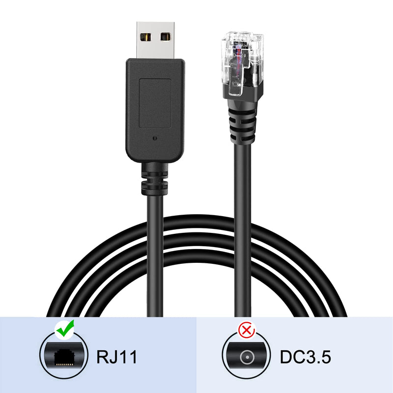  [AUSTRALIA] - Radar Detector Cable, USB to RJ11 Plug Cable,for Escort Radenso XP Uniden Beltronics Cobra Whistler Radar Detector,Replacement Power Cable for Radar Detectors (RJ11-3.3ft) RJ11-3.3ft