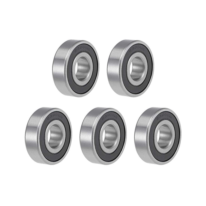  [AUSTRALIA] - uxcell 6203-16-2RS Deep Groove Ball Bearings 16mm Inner Dia 40mm OD 12mm Bore Double Sealed Chrome Steel Z2 5pcs 16mmx40mmx12mm