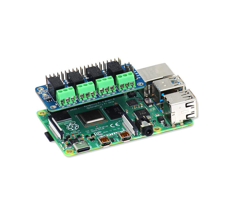  [AUSTRALIA] - Relay 4 Zero 3V 4 Channel Relay Shield for Raspberry Pi, Relay HAT Expansion Relay Board for Raspberry Pi 4B/3B+/3B/2B/B+/A+/Zero and Zero W | Power Relay Module for Raspberry Pi
