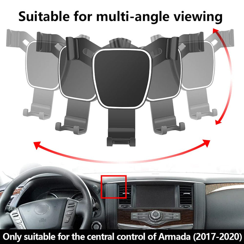  [AUSTRALIA] - musttrue LUNQIN Car Phone Holder for 2017-2020 Nissan Armada Auto Accessories Navigation Bracket Interior Decoration Mobile Cell Phone Mount