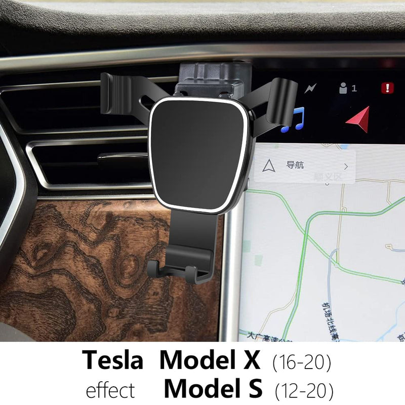  [AUSTRALIA] - musttrue LUNQIN Car Phone Holder for 2016-2020 Tesla Model X and 2012-2020 Model S SUV Auto Accessories Navigation Bracket Interior Decoration Mobile Cell Phone Mount