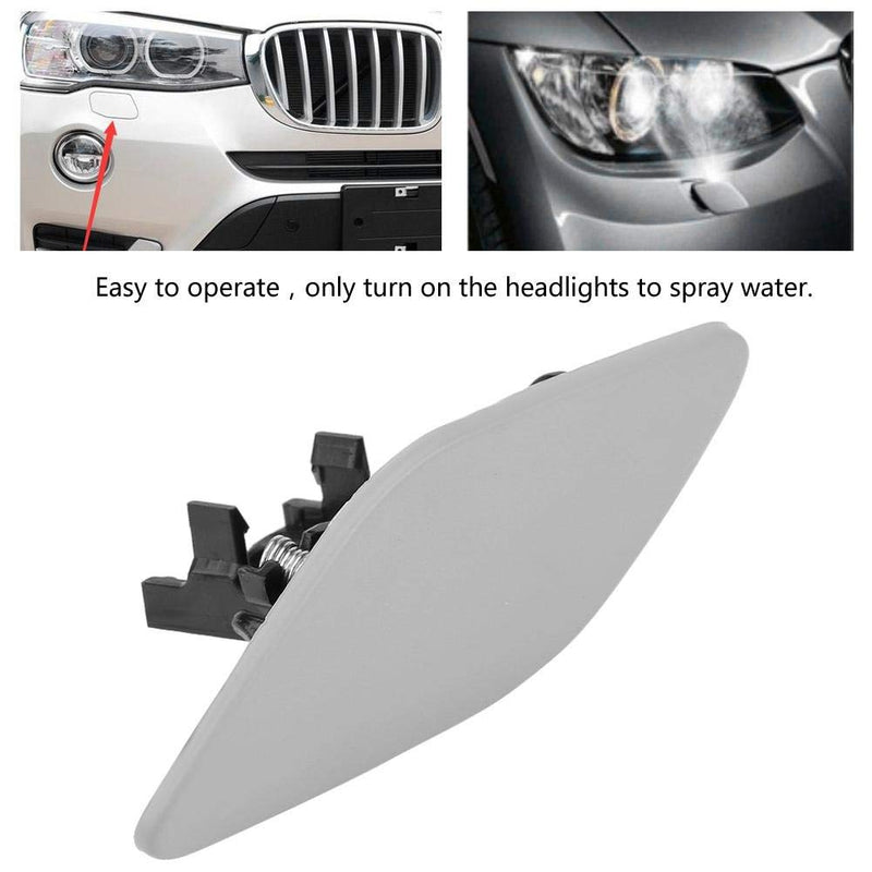 Qiilu Front Bumper Left Headlight Washer Nozzle Jet Cover Cap Lamp Flap Trim for BMW 3-Series E92 E93 6167 7171660 (Left Optional) - LeoForward Australia