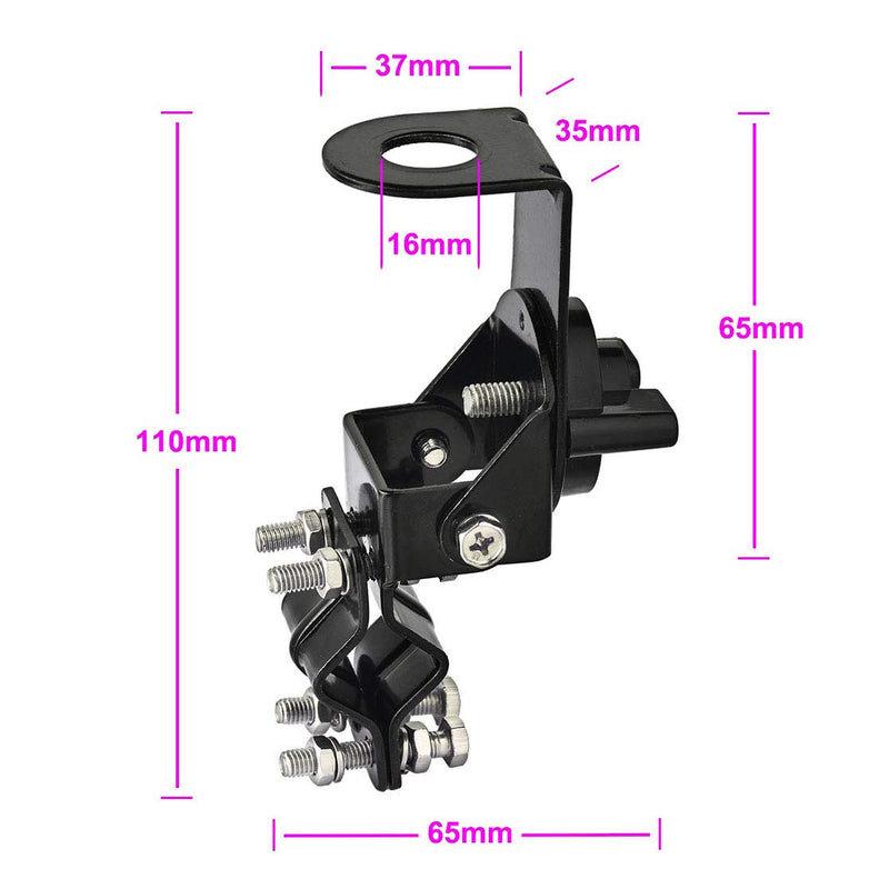  [AUSTRALIA] - Bingfu Vehicle CB Radio Mobile Radio Antenna Mirror Mount Bumper Roof Rack Pole Mount Fixed Bracket for Car Truck CB Radio VHF UHF Ham Radio Amateur Radio Mobile Radio Antenna SO239 Female Connector