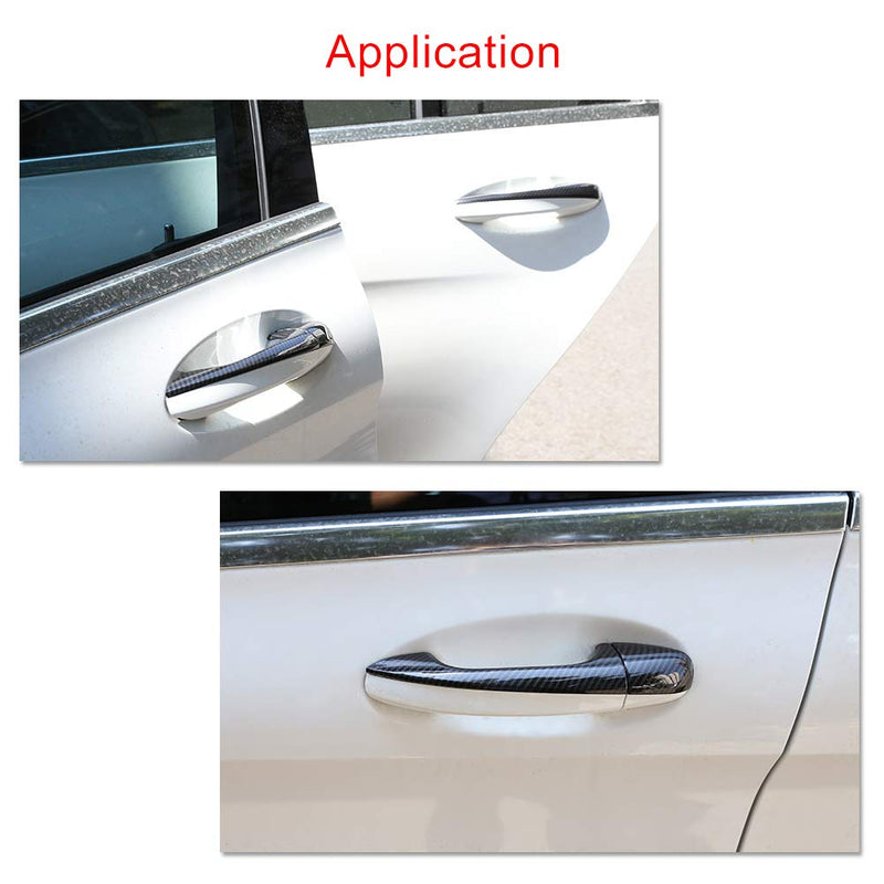 Door Handle Cover Trim, Car Carbon Fiber Style Door Handle Cover Trim for Mercedes-Benz C-Class W205 GLC X253 2015-2018 - LeoForward Australia