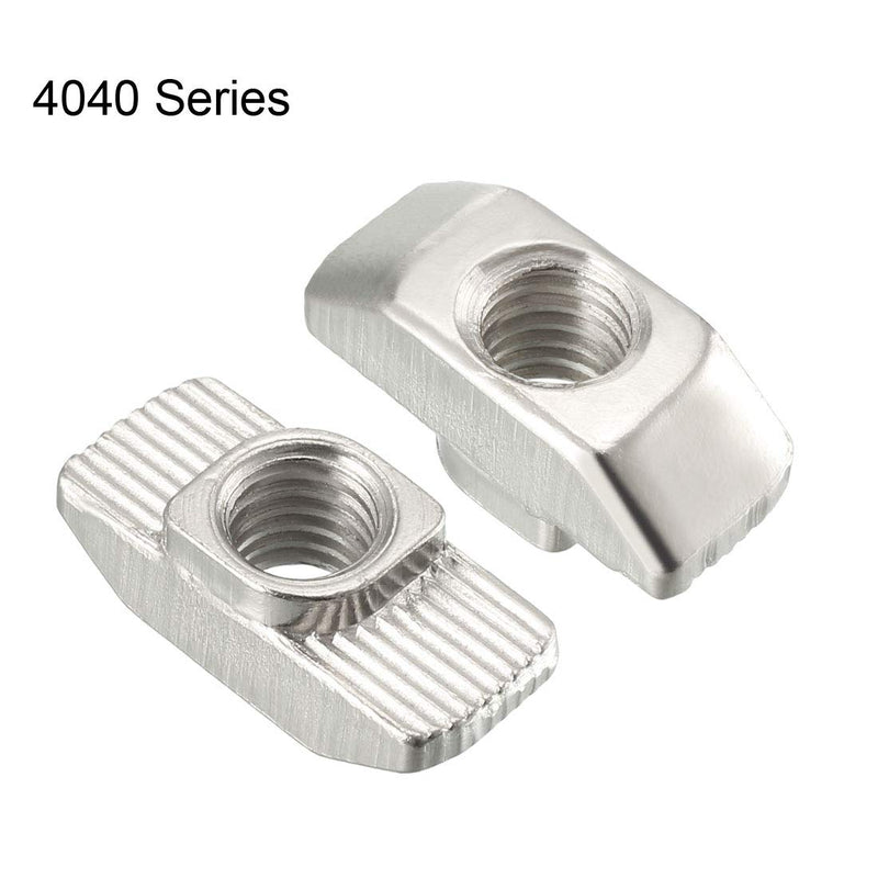  [AUSTRALIA] - uxcell Sliding T Slot Nuts, M6 Half Round Roll in T-Nut for 4040 Series Aluminum Extrusion Profile, Carbon Steel Nickel-Plated, Pack of 30