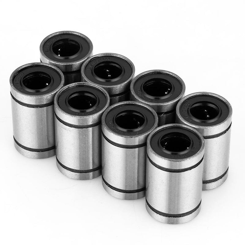  [AUSTRALIA] - 8Pcs LM10UU Linear Bearings 10mm CNC Linear Motion Ball Bearing Bushing Double Side Rubber Sealed for 3 Dimensional Printer CNC Parts