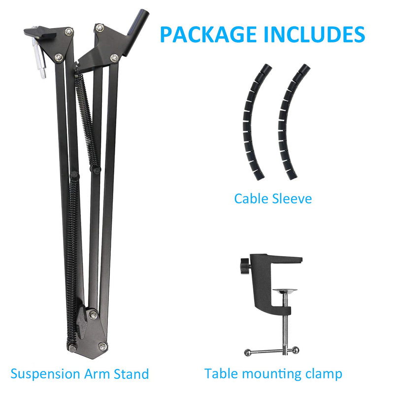 Mic Boom Arm Stand - Professional Adjustable Scissor Microphone Boom Arm Compatible with Elgato Wave:1 Microphone by YOUSHARES Mic Stand - LeoForward Australia