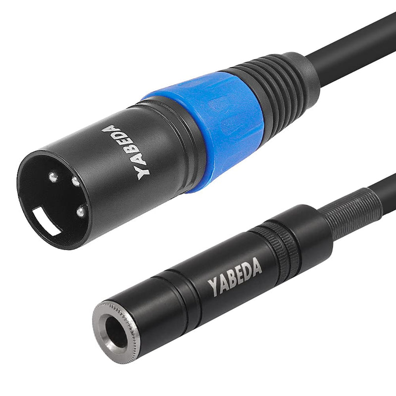  [AUSTRALIA] - YABEDA 1/4 to XLR Cable,Balanced 1/4" Female to XLR Male Stereo Audio Adapter,Quarter inch TS/TRS to XLR Male Connector Converter Interconnect Cable - 1.6 Feet