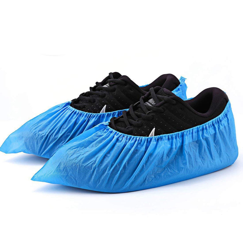  [AUSTRALIA] - OGUNUOKI Shoe Covers Disposable Recyclable -100 Pack(50 pairs) 15.7'' Hygienic Shoe & Boot Covers Waterproof Non-slip Shoe Booties for Indoors (Large Size - Up to US Men's 11 & US Women's 13)