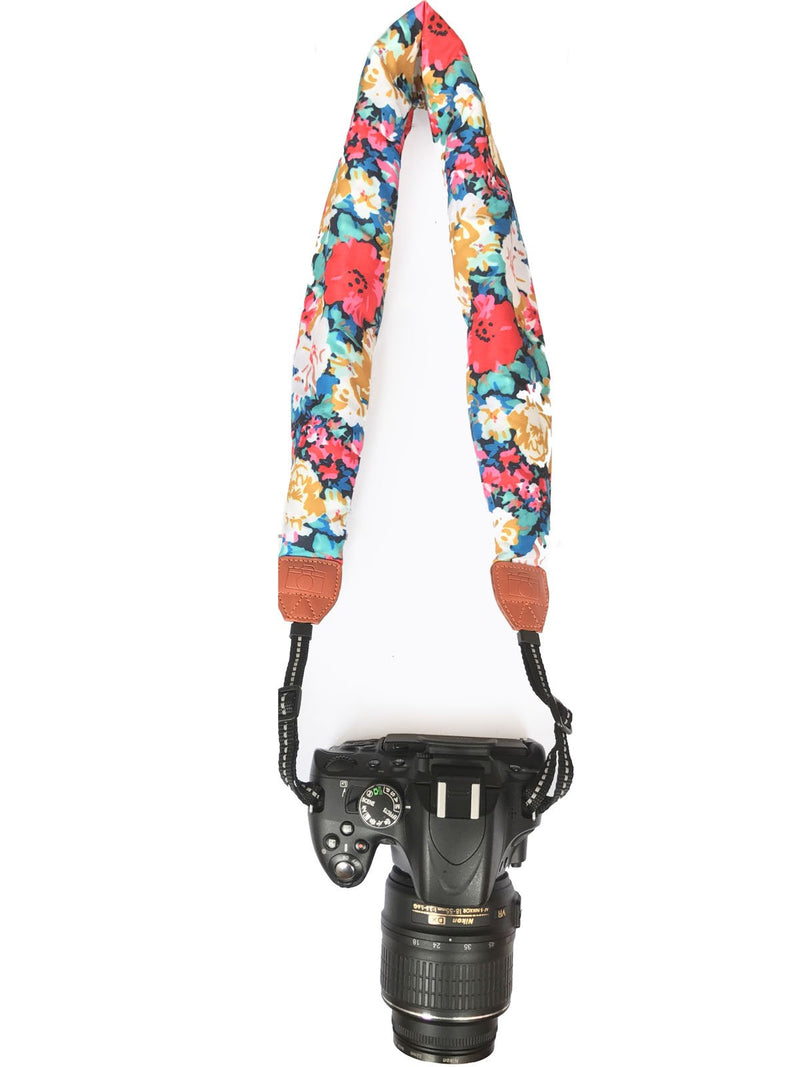  [AUSTRALIA] - Alled RR-12-28-9 Camera Neck Shoulder Belt Strap, Vintage Print Soft Colorful Camera Straps for Women/Men for All DSLR/Nikon/Canon/Sony/Olympus/Samsung/Pentax ETC/Olympus, Scarf Stylish